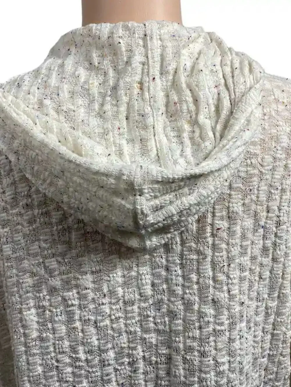 Free People Baja Babe Confetti Speckled Hacci Hoodie Sweater